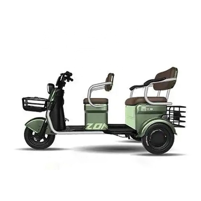 Triciclo elétrico de passageiros / 3 rodas 500W pequena bicicleta scooter / capacidade de 2 pessoas