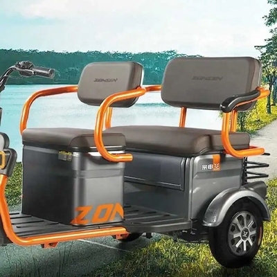 E-Trikes para adultos de dois lugares Triciclos elétricos abertos para 3 passageiros Velocidade máxima 30-50Km/h