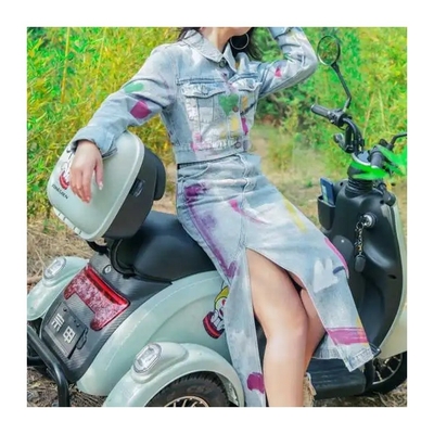 Frente/Retro 3.00-8 Pneus de vácuo Elétrico Scooter de carro de 3 rodas para meninas Tipo de corpo aberto